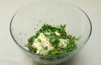 Быстрый салат с тунцом и творогом, фоторецепт