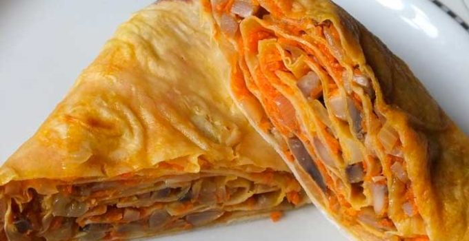 Рулет из лаваша с грибами