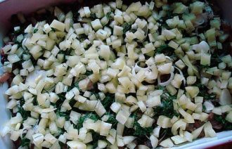 Мясная запеканка слоеная