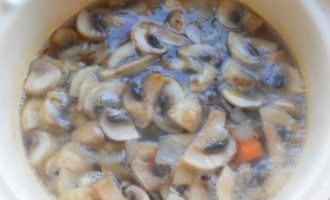 Суп с вермишелью и грибами